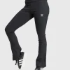 Adidas Originals Pantaloni Essentials Rib Flared Nero Donna