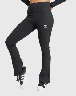 Adidas Originals Pantaloni Essentials Rib Flared Nero Donna