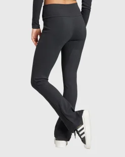 Adidas Originals Pantaloni Essentials Rib Flared Nero Donna