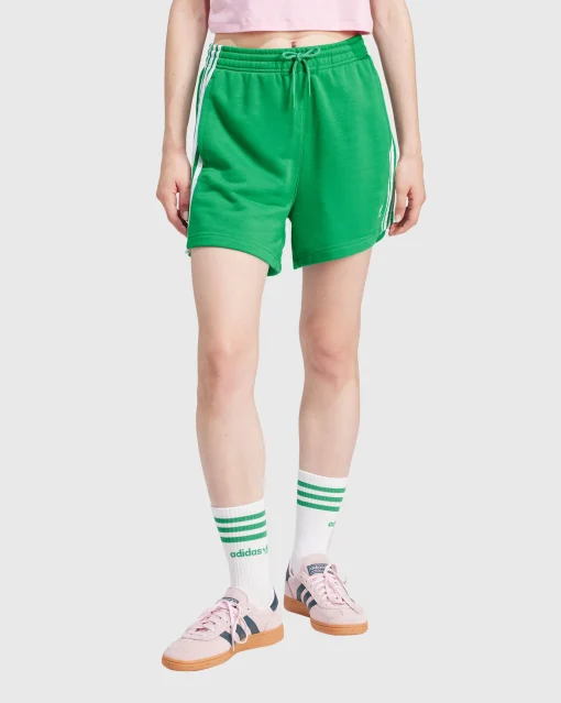 Adidas Originals Short 3-Stripes French Terry Verde Donna