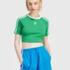 Adidas Originals T-Shirt 3-Stripes Baby Verde Donna