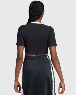 Adidas Originals T-Shirt 3-Stripes Baby Nero Donna