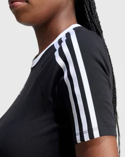Adidas Originals T-Shirt 3-Stripes Baby Nero Donna