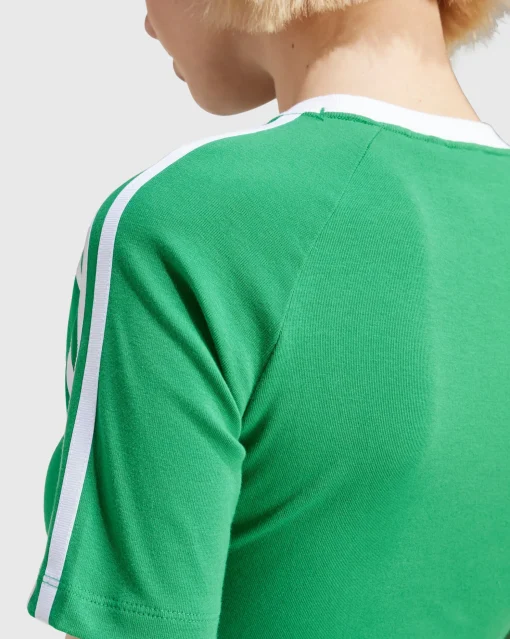 Adidas Originals T-Shirt 3-Stripes Baby Verde Donna
