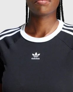 Adidas Originals T-Shirt 3-Stripes Baby Nero Donna