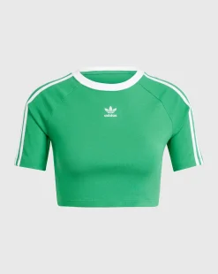 Adidas Originals T-Shirt 3-Stripes Baby Verde Donna