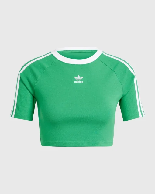 Adidas Originals T-Shirt 3-Stripes Baby Verde Donna