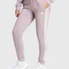 Adidas Pantaloni Essentials 3-Stripes French Terry Cuffed Rosa Donna