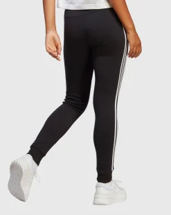 Adidas Pantaloni Essentials 3-Stripes French Terry Cuffed Nero Donna