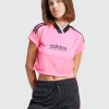 Adidas T-Shirt Crop Tiro Rosa Donna