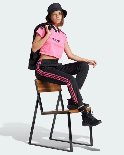 Adidas T-Shirt Crop Tiro Rosa Donna