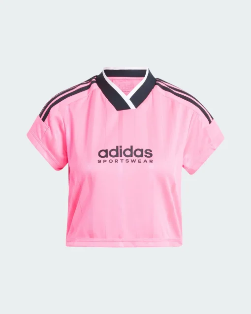Adidas T-Shirt Crop Tiro Rosa Donna
