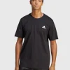 Adidas T-shirt Essentials Single Jersey Small Logo Nero Uomo