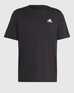 Adidas T-shirt Essentials Single Jersey Small Logo Nero Uomo
