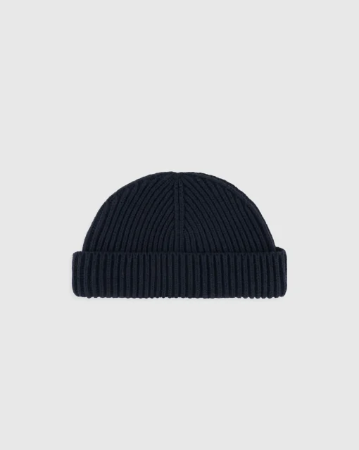 Berretto con etichetta jacquard Blu Unisex Adulto