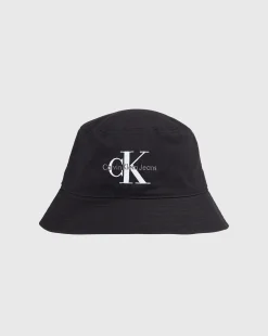 Calvin Klein Cappello Alla Pescatora In Twill Nero