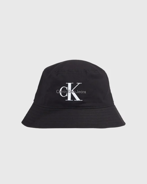Calvin Klein Cappello Alla Pescatora In Twill Nero