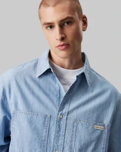 Camicia Easy Chambray Blu Uomo