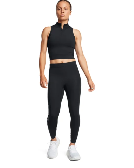 Canotta Crop UA Run Anywhere Black Nero Donna