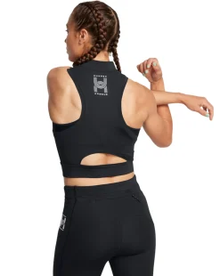 Canotta Crop UA Run Anywhere Black Nero Donna