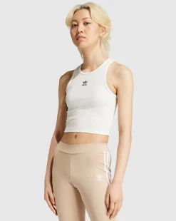 Canotta Essentials Ribbed Bianco Donna