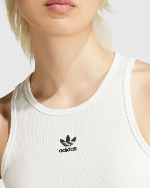 Canotta Essentials Ribbed Bianco Donna