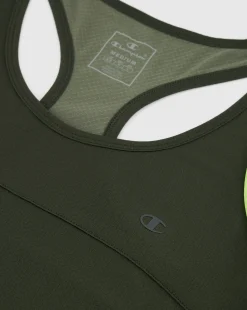 Canotta in mesh Verde Donna
