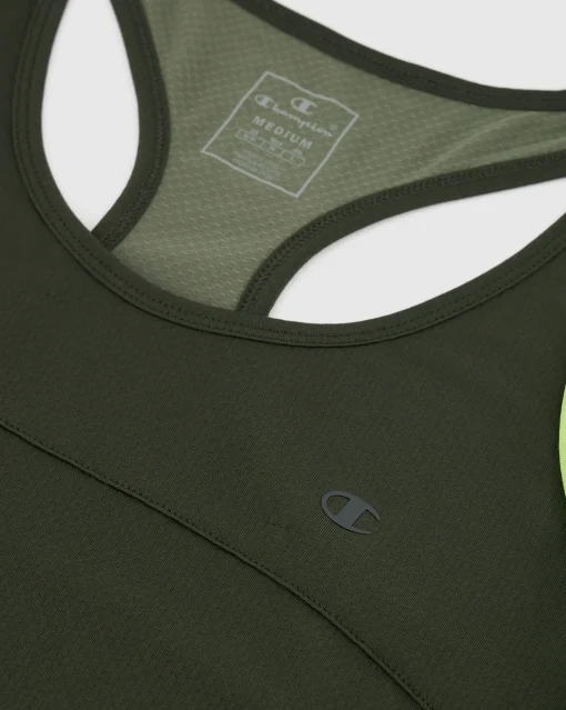 Canotta in mesh Verde Donna