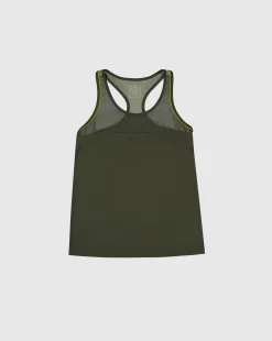Canotta in mesh Verde Donna