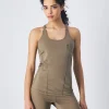 Champion Canotta Sportiva Elasticizzata Marrone Donna