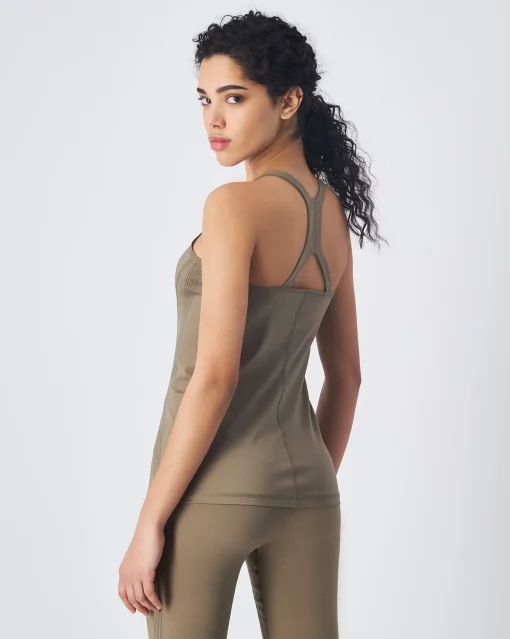 Champion Canotta Sportiva Elasticizzata Marrone Donna