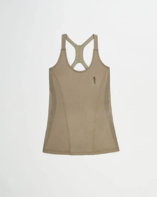 Champion Canotta Sportiva Elasticizzata Marrone Donna