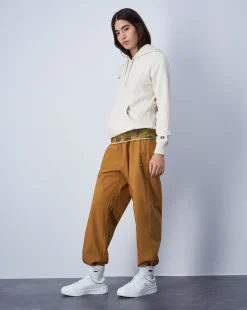 Champion Felpa Con Cappuccio Logo Grande Grigio Donna