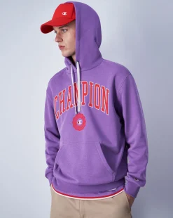 Champion Felpa Con Cappuccio Big Logo Bookstore Viola Uomo