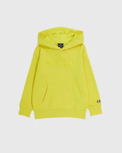 Champion Felpa Con Cappuccio Con Logo Tonal Giallo Bambino