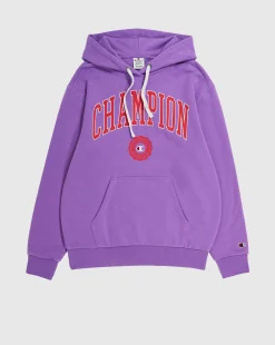 Champion Felpa Con Cappuccio Big Logo Bookstore Viola Uomo