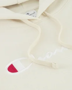 Champion Felpa Con Cappuccio Logo Grande Grigio Donna