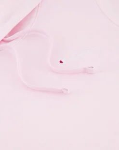 Champion Felpa Con Cappuccio Logo Piccolo Rosa Donna