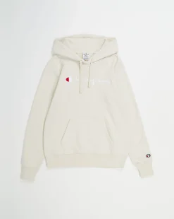 Champion Felpa Con Cappuccio Logo Grande Grigio Donna