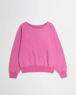 Champion Felpa Girocollo Minimalist Mini Logo Tono su Tono Viola Donna