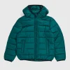Champion Giacca Con Cappuccio Mini Logo Verde Junior