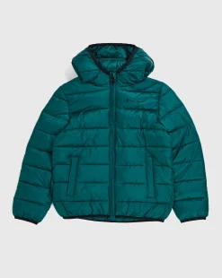 Champion Giacca Con Cappuccio Mini Logo Verde Junior