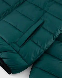 Champion Giacca Con Cappuccio Mini Logo Verde Junior