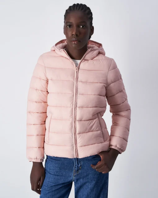 Champion Giacca Outdoor Con Cappuccio Polyfilled Rosa Donna