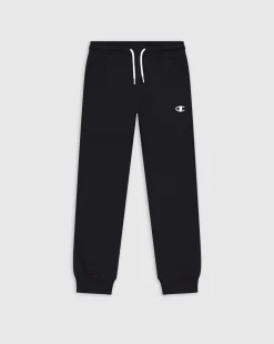 Champion Pantaloni Con Polsino A Coste Nero Bambino