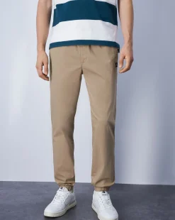 Champion Pantaloni Con Polsini e Laccetti Beige Uomo