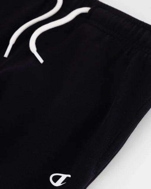 Champion Pantaloni Con Polsino A Coste Nero Bambino