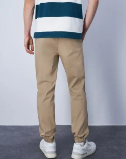 Champion Pantaloni Con Polsini e Laccetti Beige Uomo