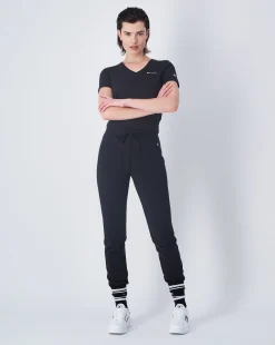 Champion Pantaloni Da Tuta C Logo Patch Nero Donna