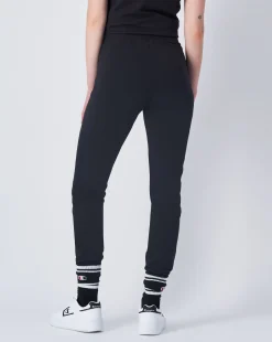 Champion Pantaloni Da Tuta C Logo Patch Nero Donna